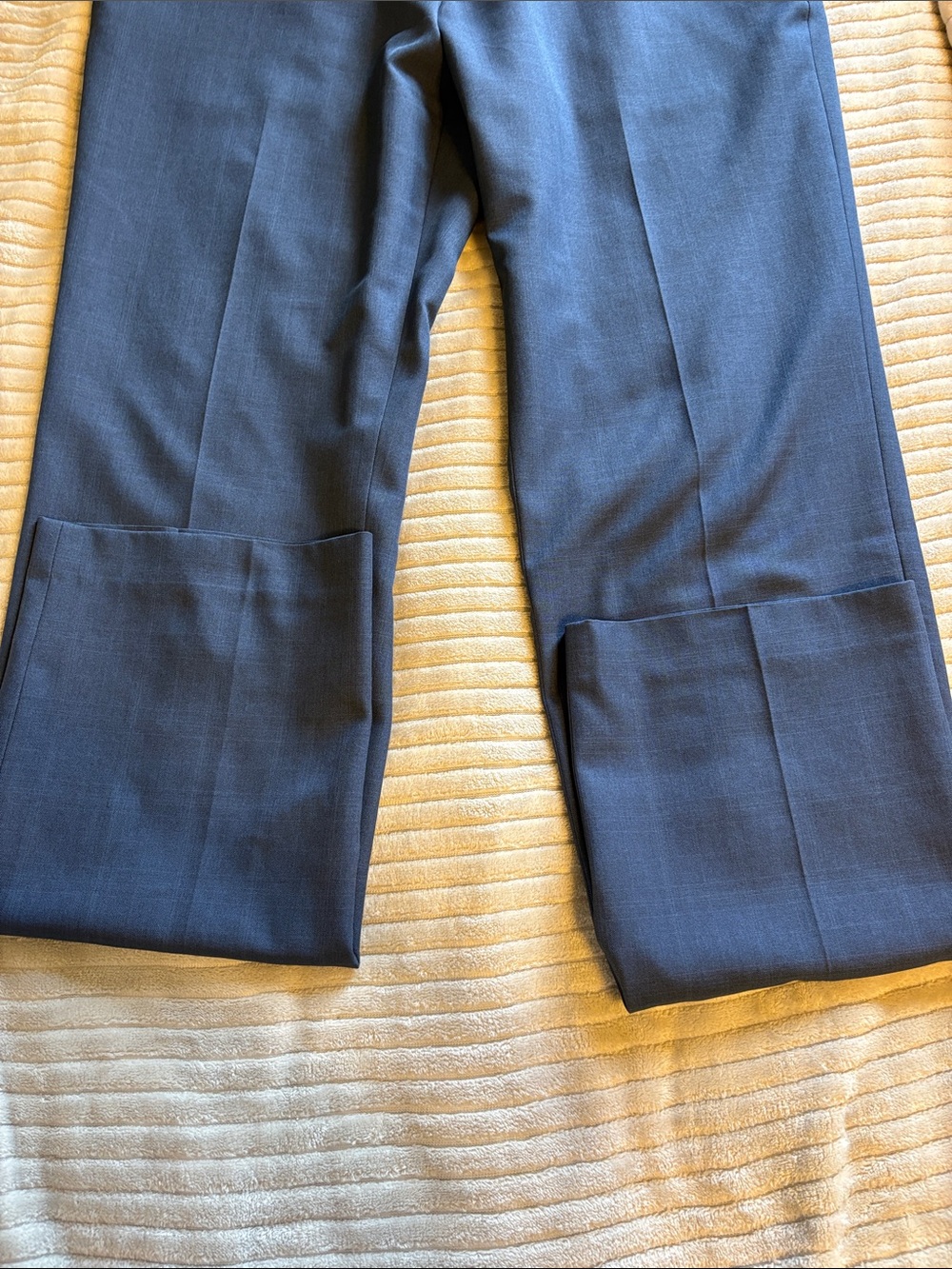 Perry Ellis Navy Blue Dress Pants - Slim Flat Front, Modern Fit 34x34 - Picture 8 of 9
